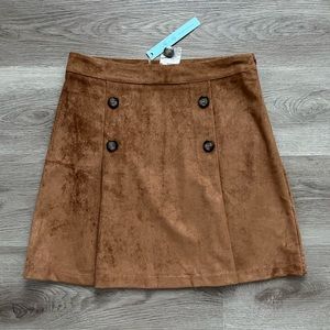 She + Sky Suede Skirt